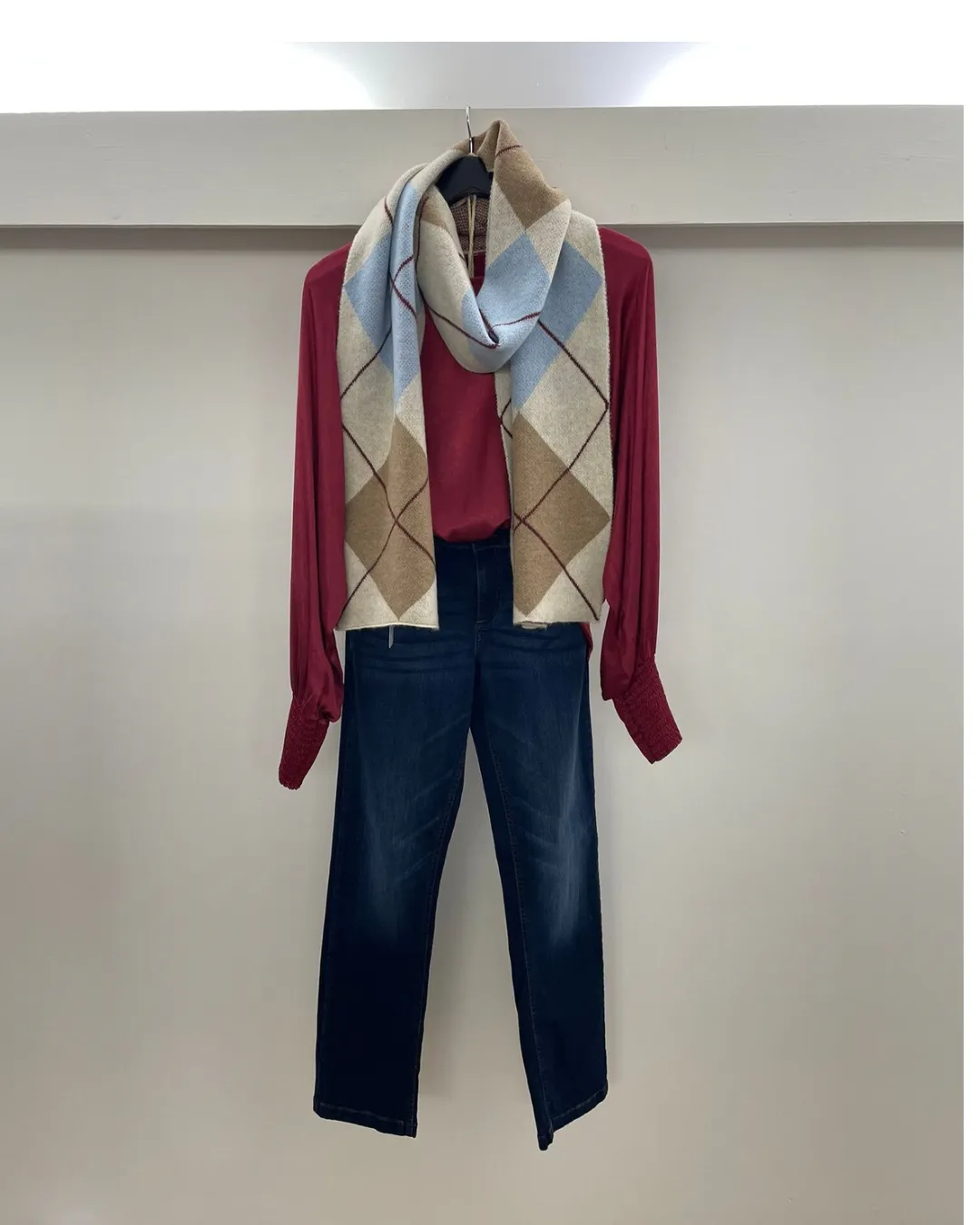 Argyle Knit Scarf