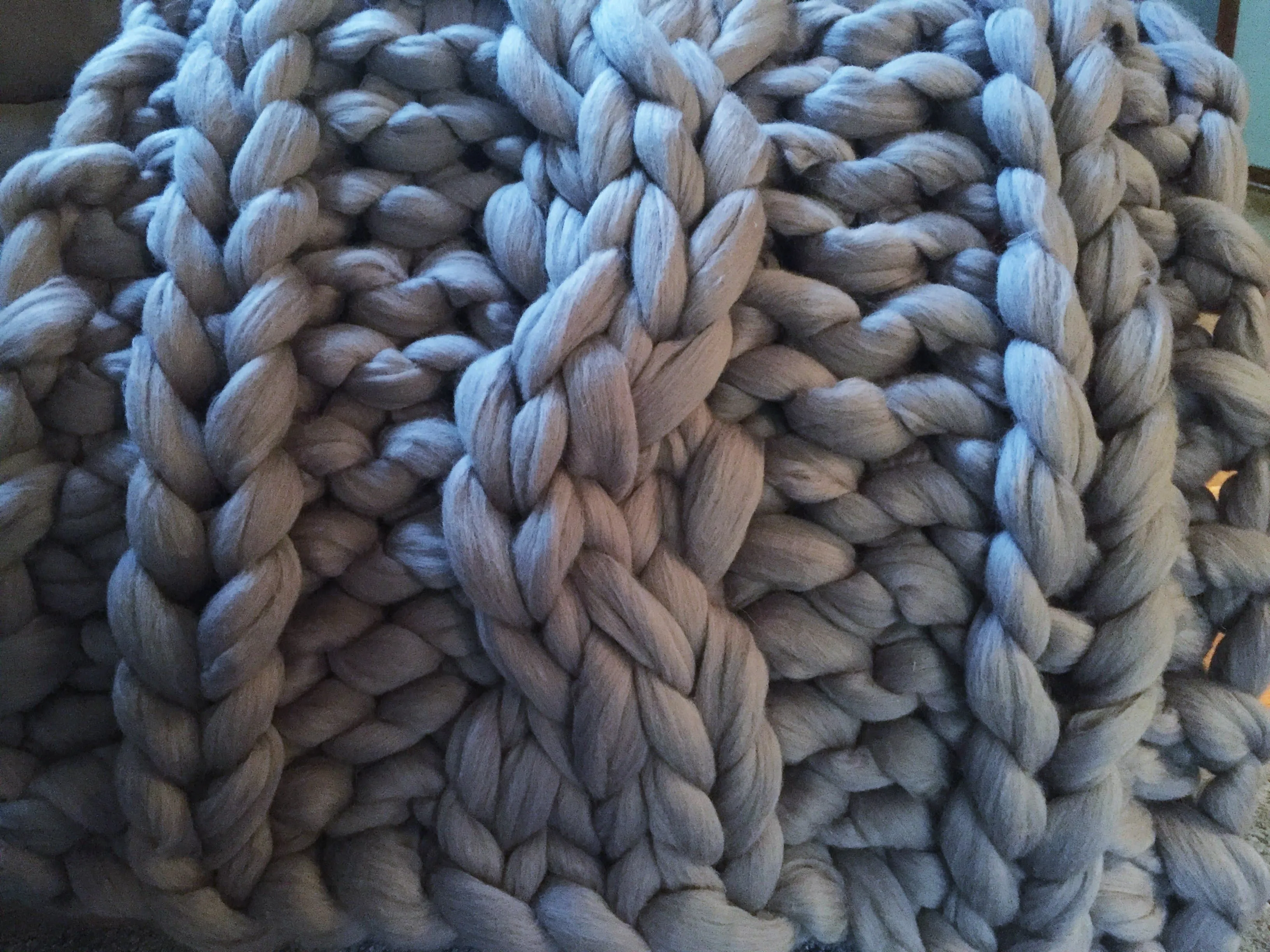 Cable Knit Blanket, Printed Pattern