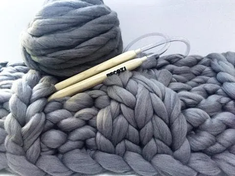 Cable Knit Blanket, Printed Pattern