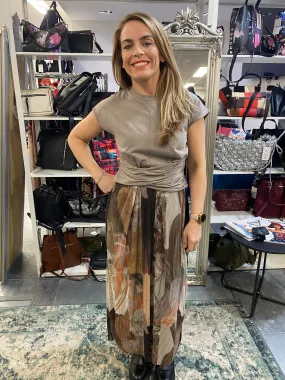 Desigual  Lola Jersey Top Mesh Bottom Midi Dress 24WWVK76