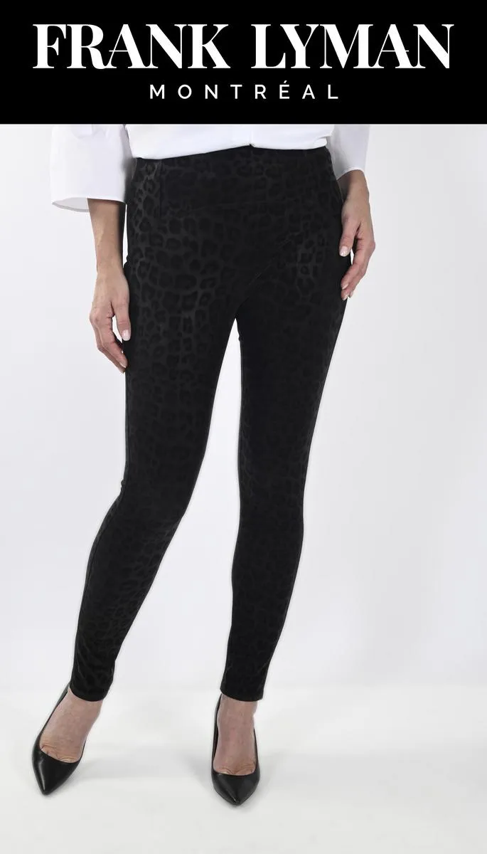 Frank Lyman Leopard Print Velour Leggings Style 233811U