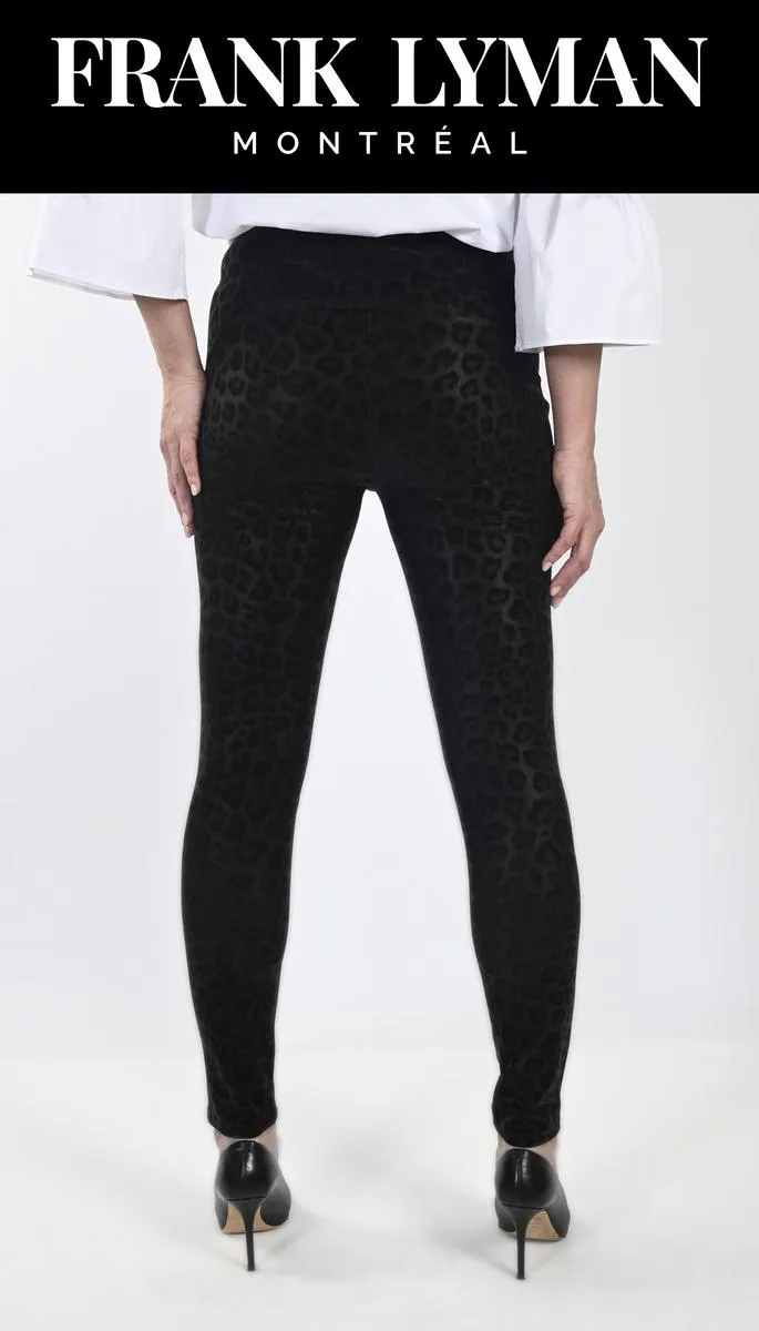 Frank Lyman Leopard Print Velour Leggings Style 233811U
