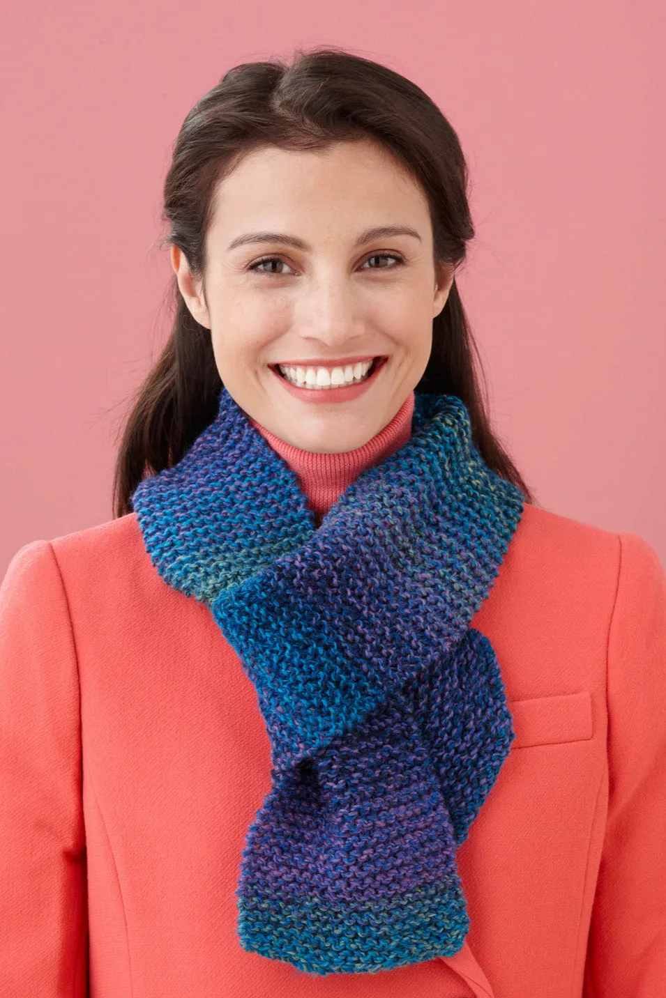 Garter Stitch One-Ball Scarf (Knit)
