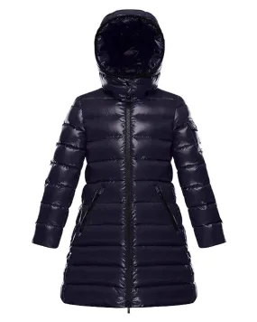Girls Navy Moka Long Down Jacket