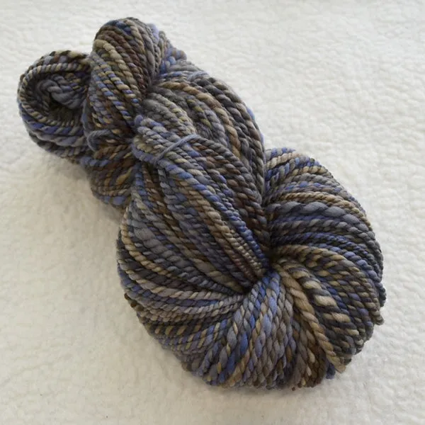 Handspun Tasmanian Merino Wool Chunky Yarn in Chocolate Steel 13281