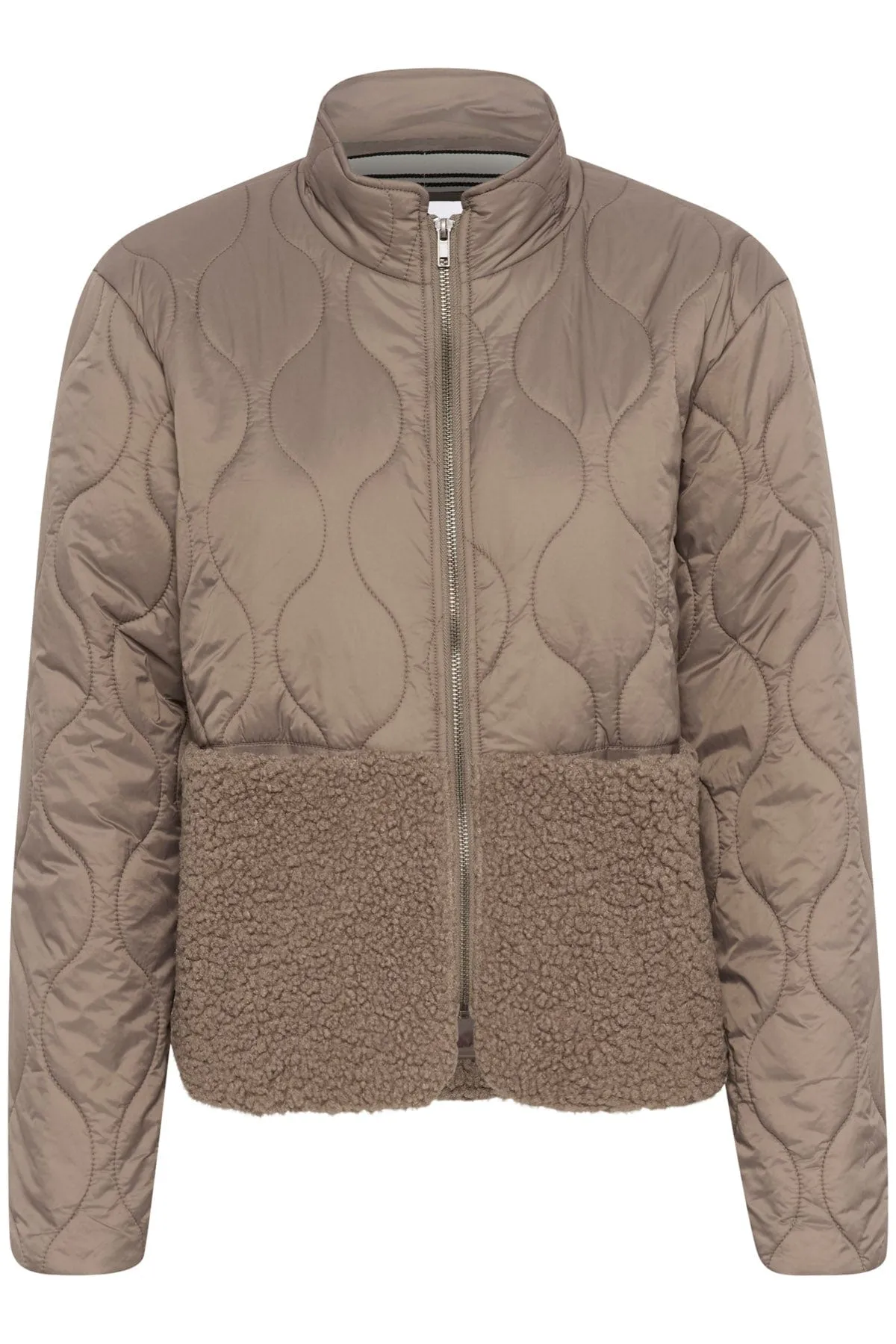 Isodora Quilted Teddy Jacket - Cinder