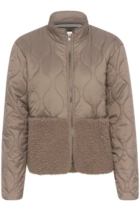 Isodora Quilted Teddy Jacket - Cinder