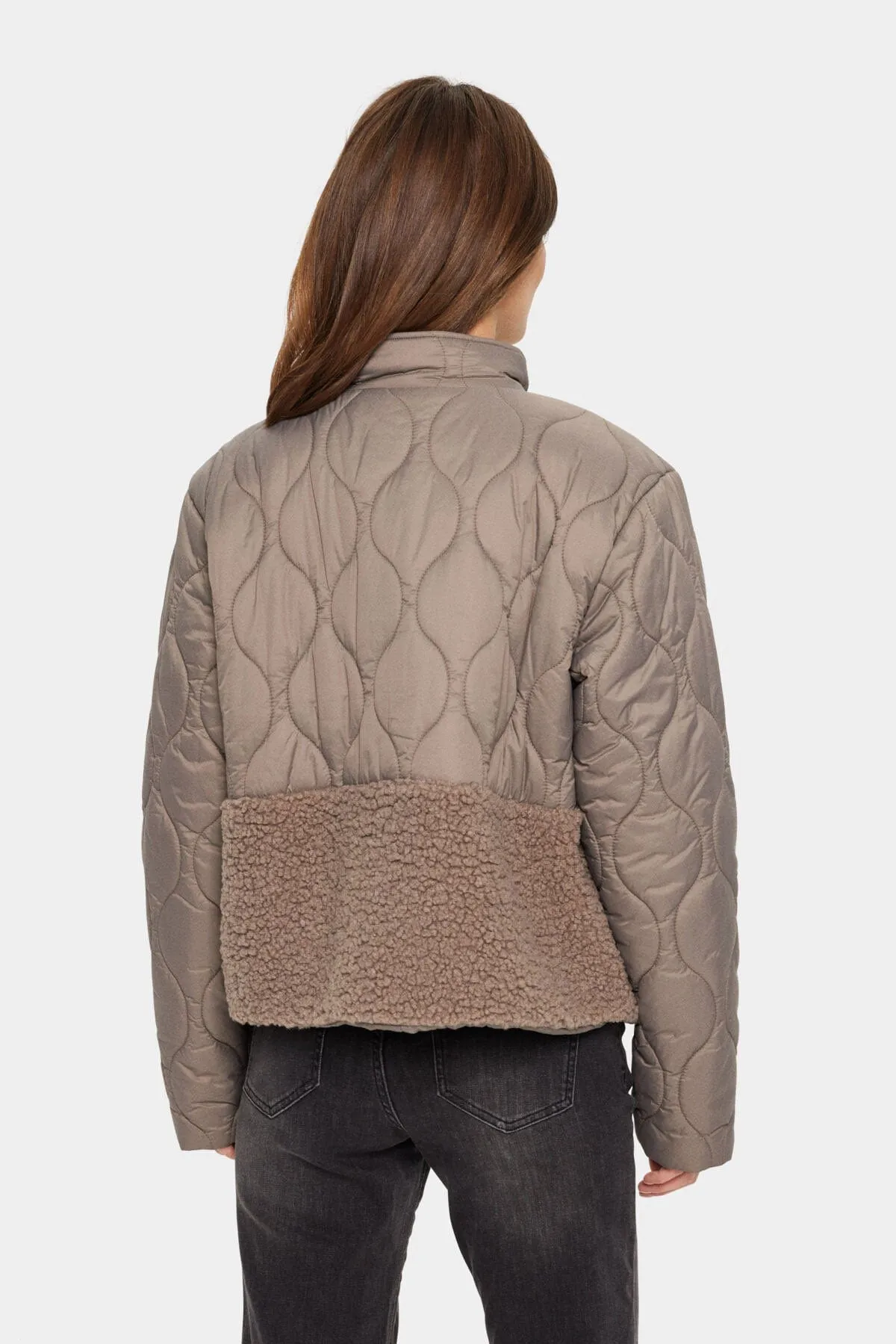 Isodora Quilted Teddy Jacket - Cinder