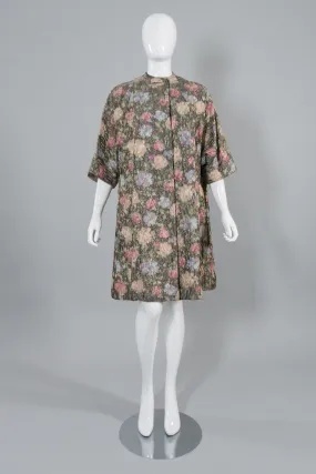 Metallic Brocade Floral Coat