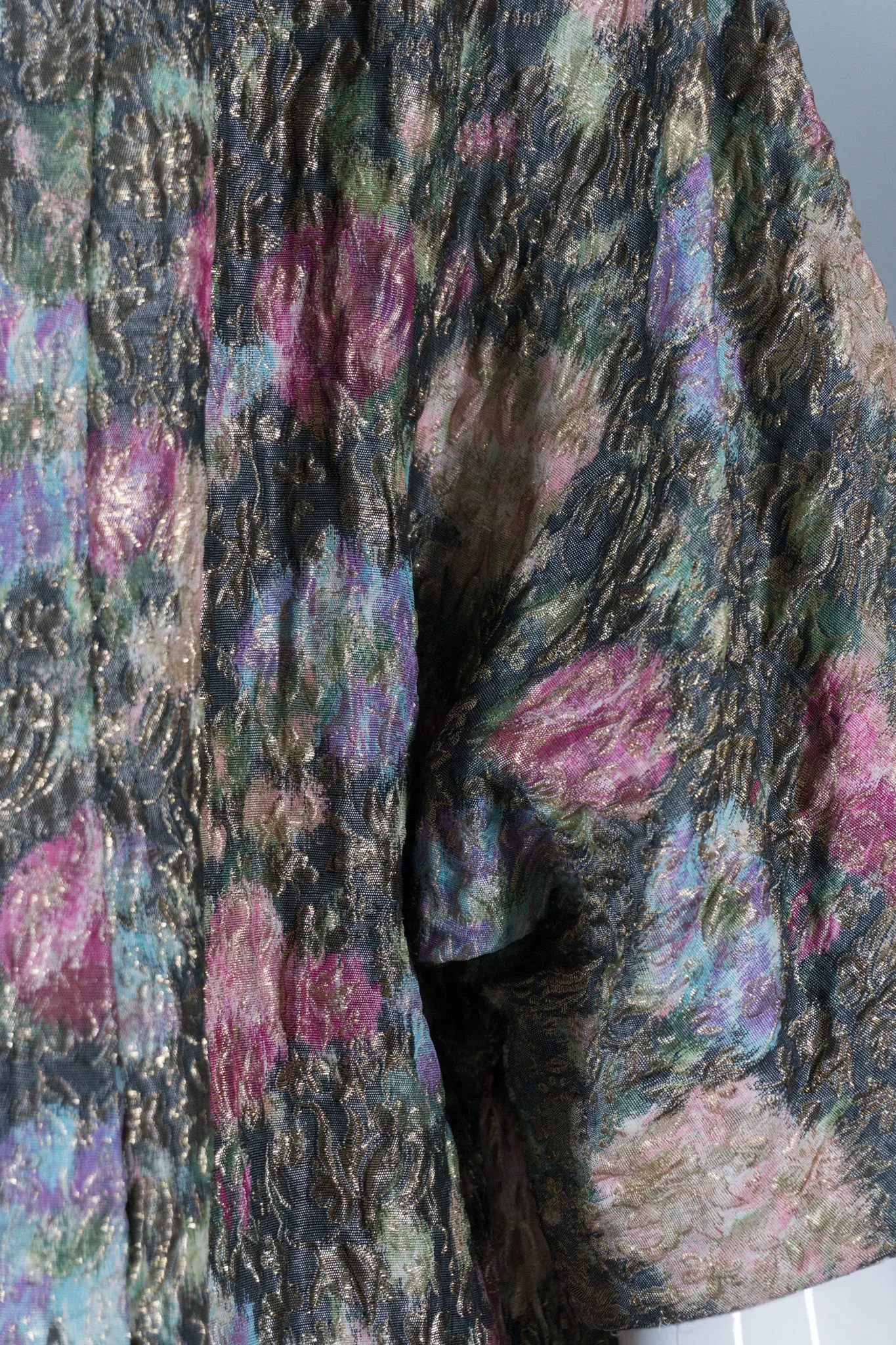Metallic Brocade Floral Coat