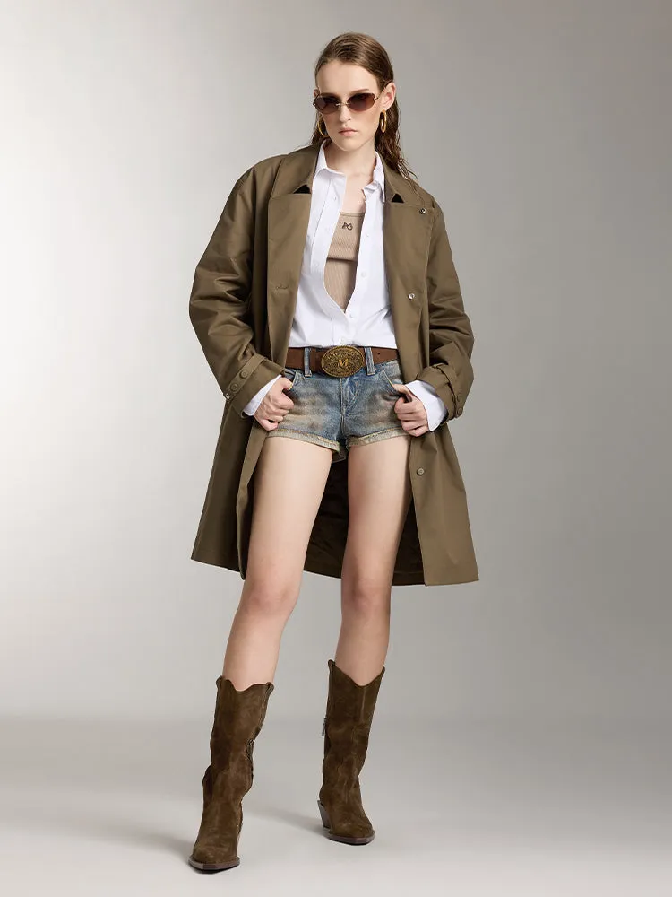 Miss Sixty X Keith Haring Capsule Collection Vintage Army Green Trench Coat
