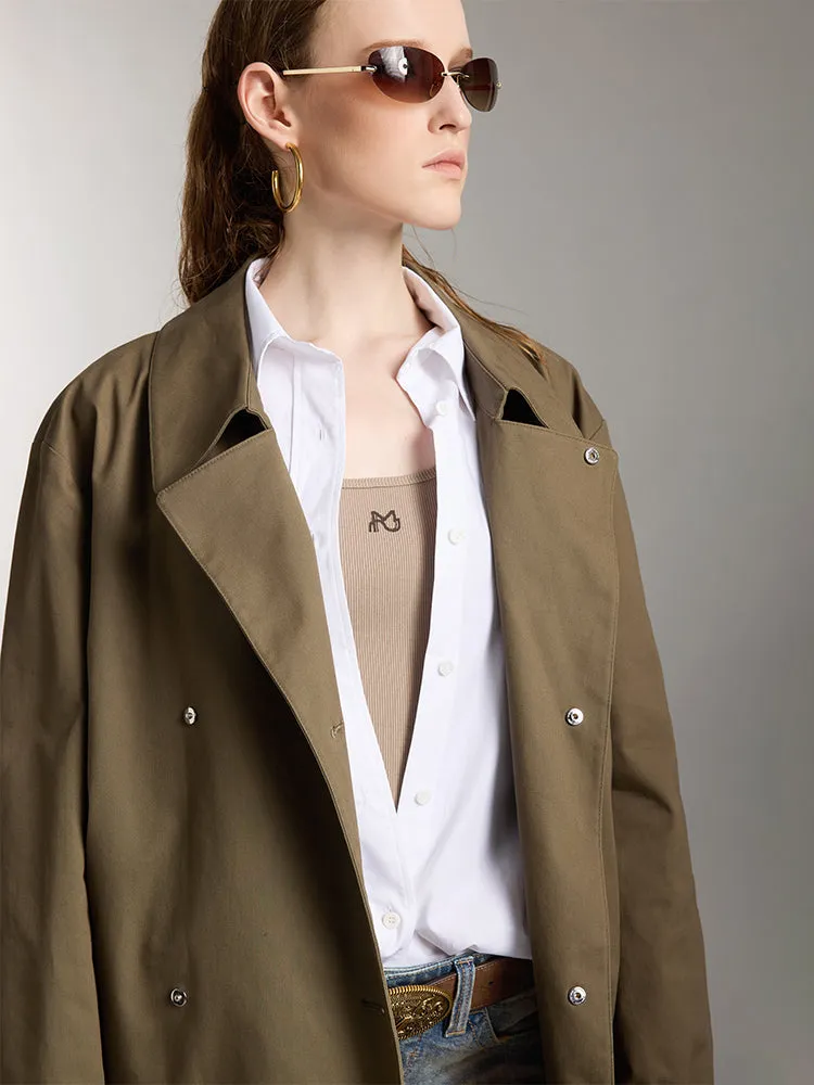 Miss Sixty X Keith Haring Capsule Collection Vintage Army Green Trench Coat