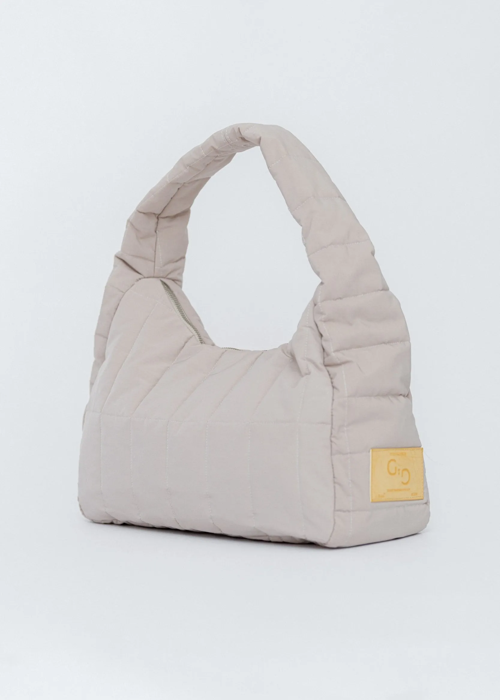 Pillow Upcycled Shoulder Bag - Ashy Beige