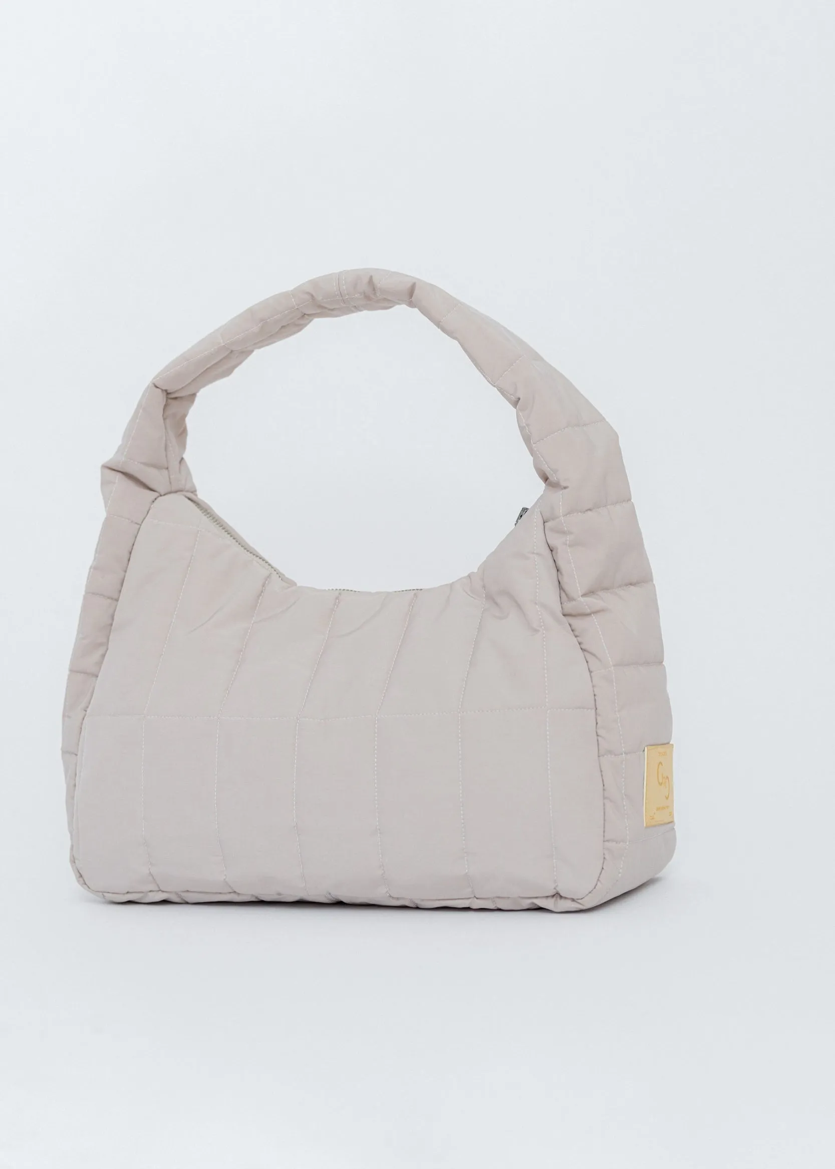 Pillow Upcycled Shoulder Bag - Ashy Beige
