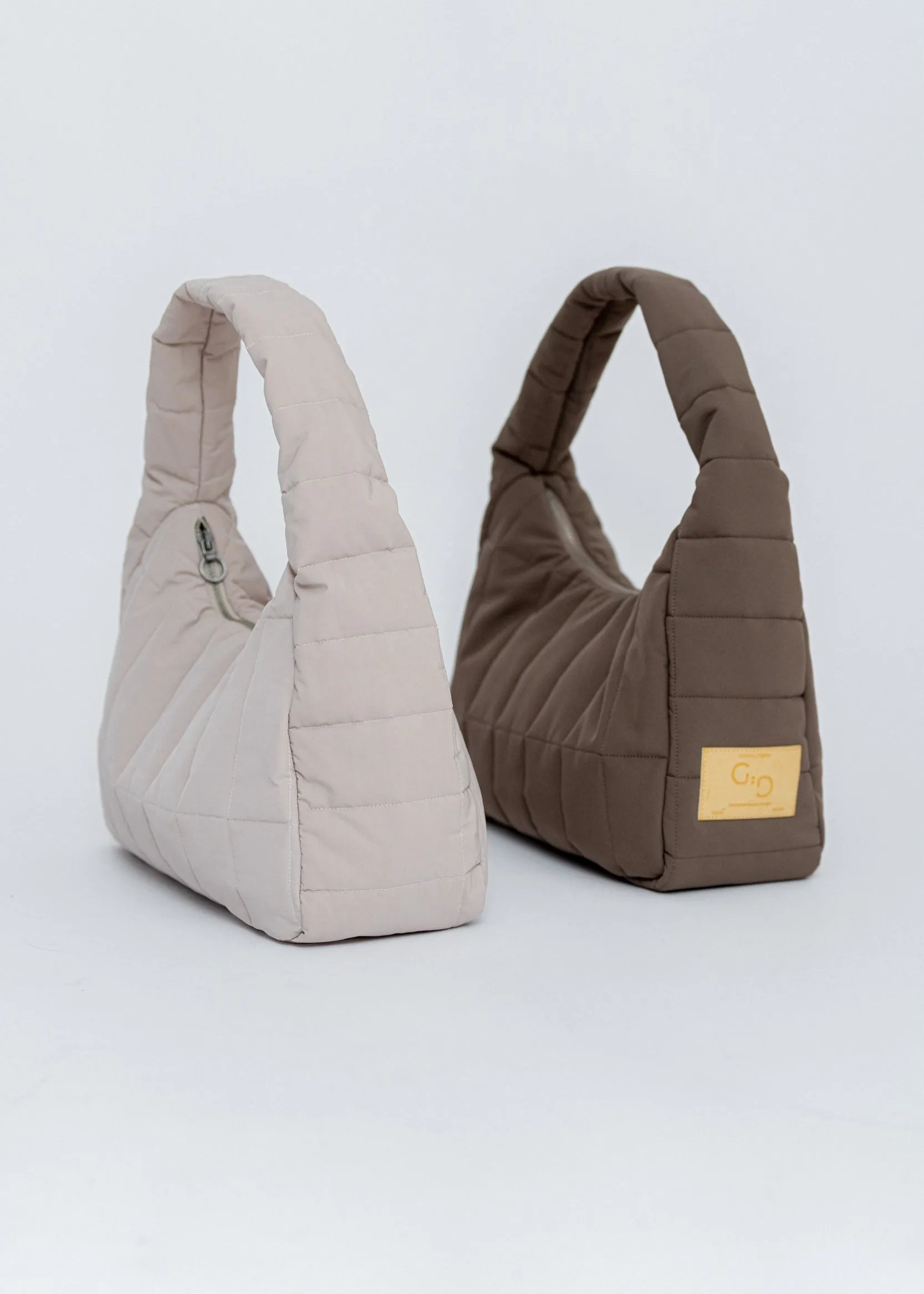 Pillow Upcycled Shoulder Bag - Ashy Beige