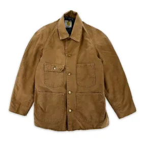 Vintage 1960s Carhartt 6QC Quilted Nylon Lined Coat - Brown Duck - Size 36