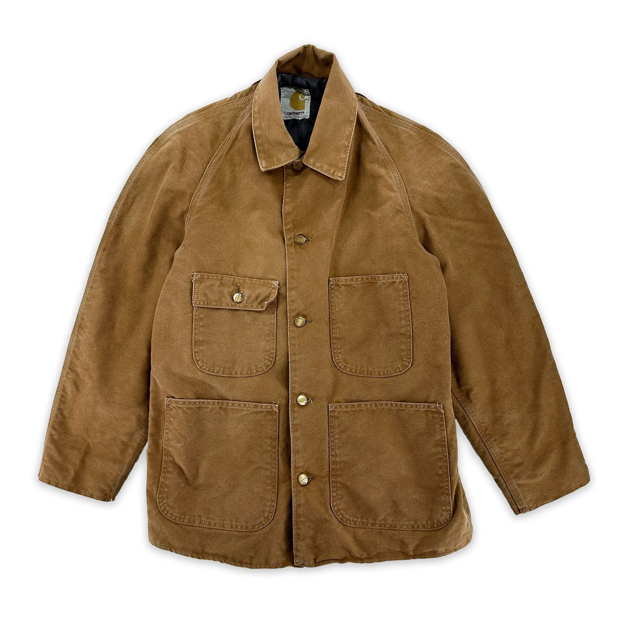 Vintage 1960s Carhartt 6QC Quilted Nylon Lined Coat - Brown Duck - Size 36